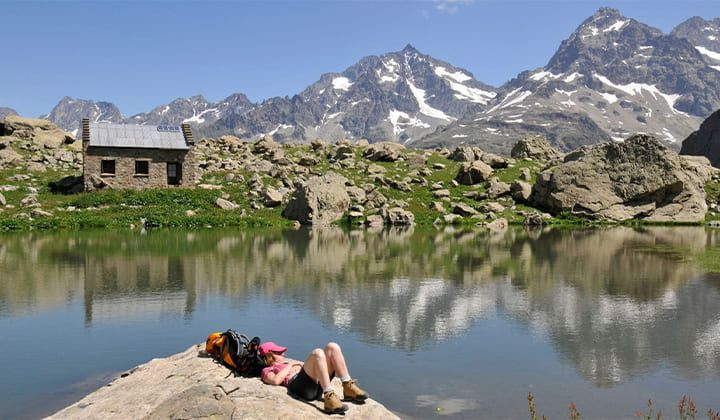 Resting by Lac de la Muzelle - Oisans - Alps, France