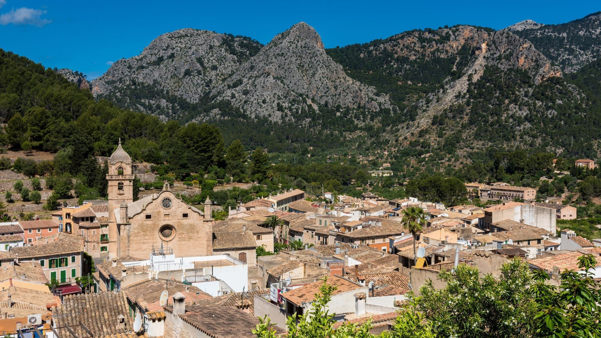 Traditional village at the foot of the mountains - Mallorca - Spain