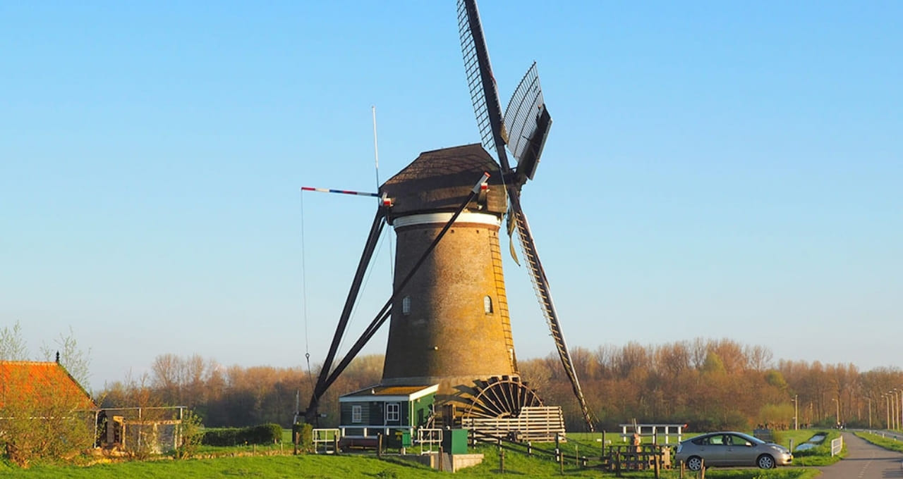 Traditional windmill in the countryside - Netherlands