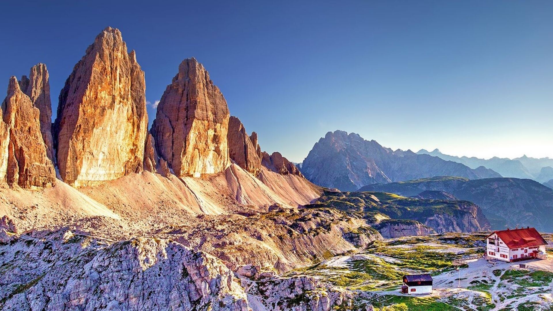 Tre Cime di Lavaredo and Locatelli hut - Dolomites - Italy