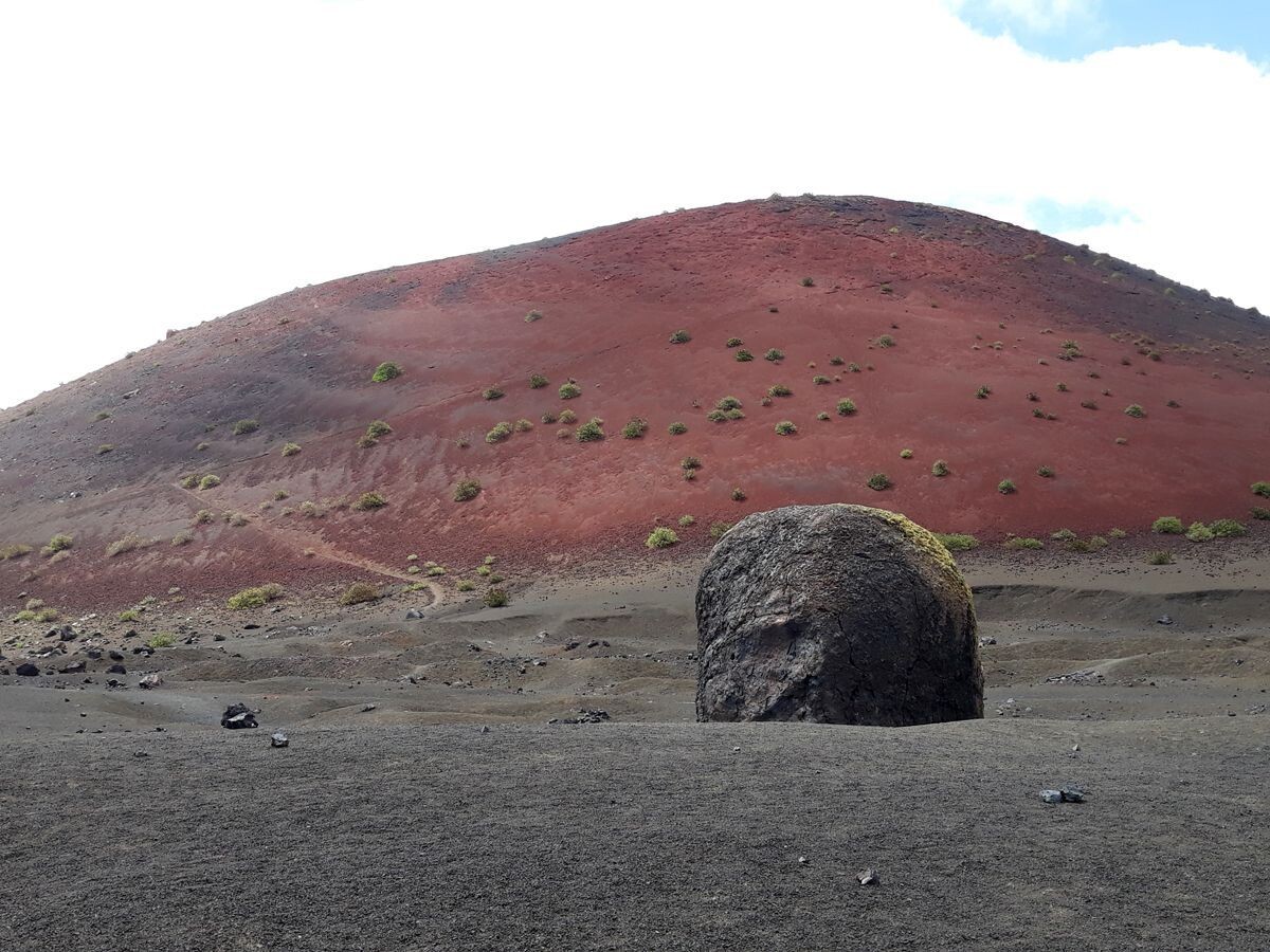 An enormous volcanic bomb