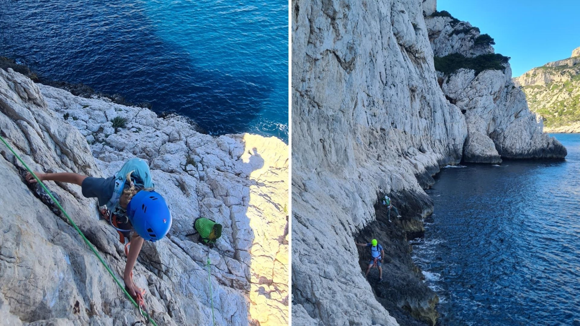 Via corda in the calanques