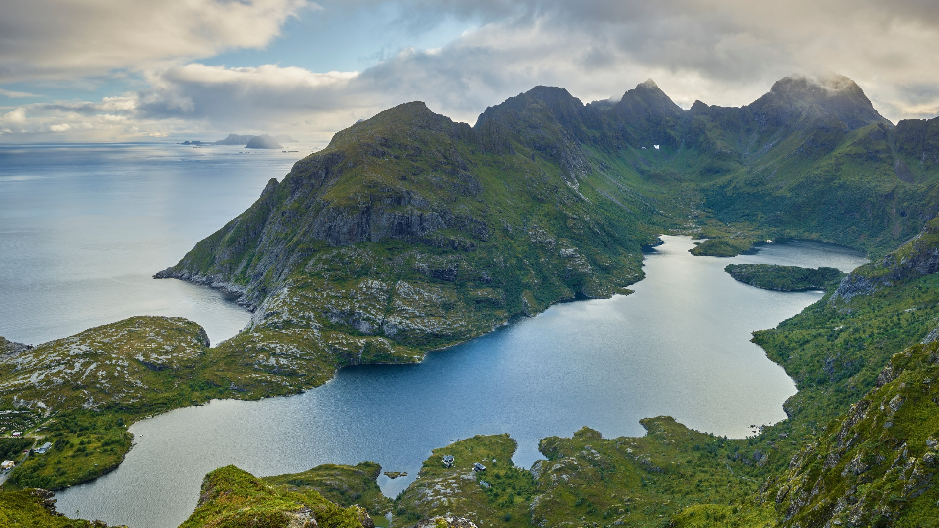 View from Tindstinden - Lofoten Islands - Norway