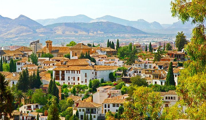 View over the Albaicín district and the Sierra - Granada - Andalusia, Spain