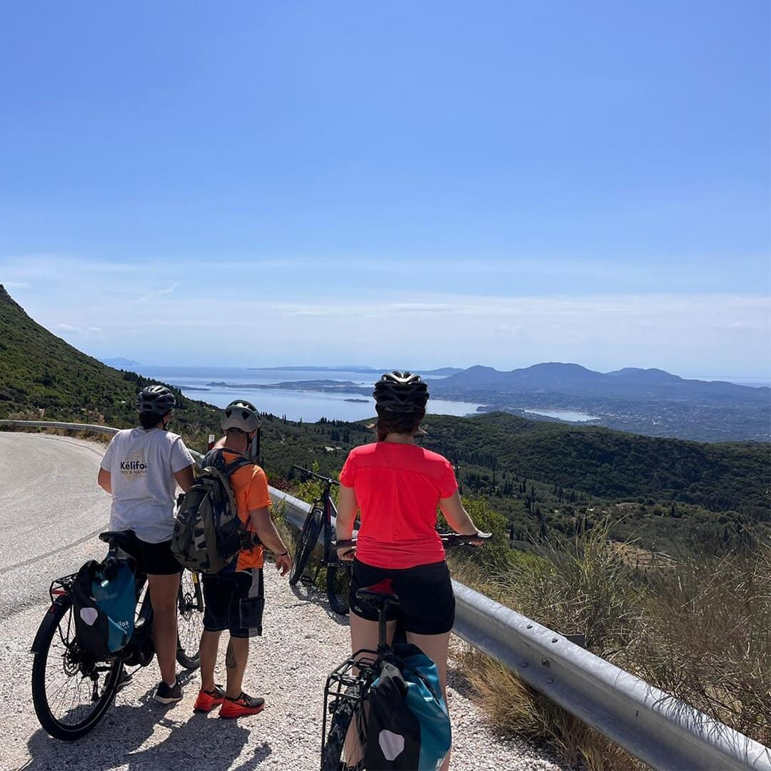 Panoramic view of a Corfu bay
