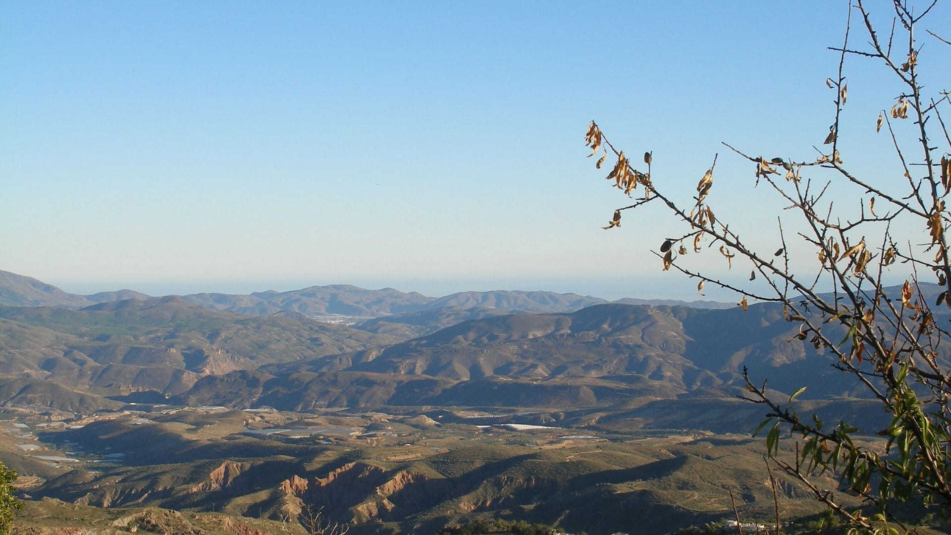 Panoramic view over sea and mountains - Andalusia - Spain