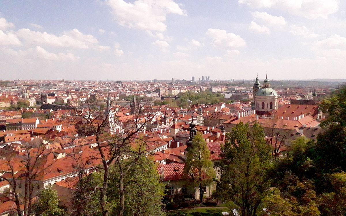 View of Prague from the castle