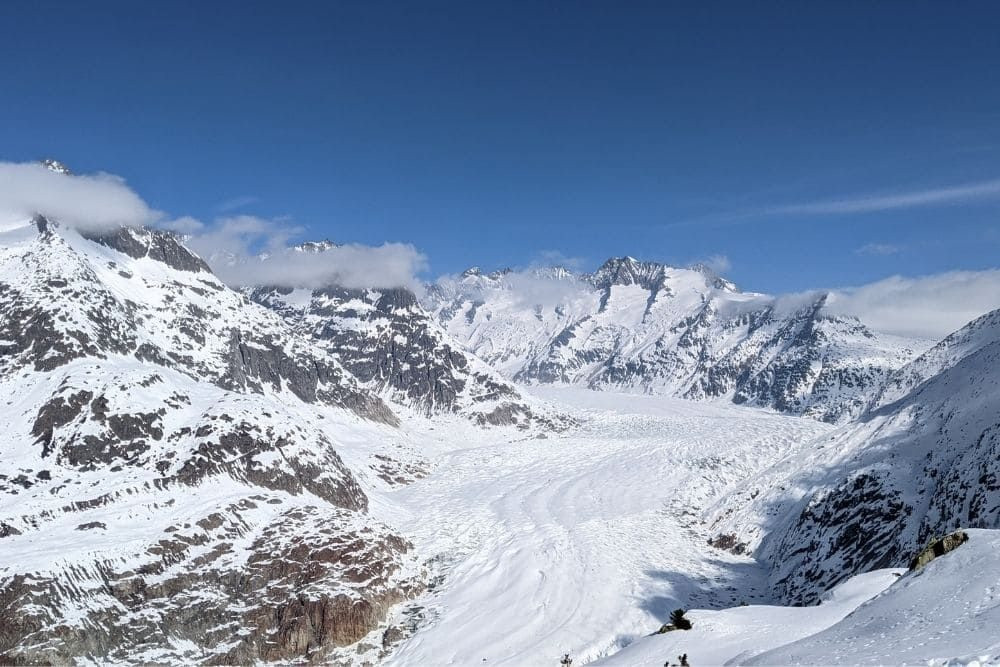 View of the Aletsch Glacier