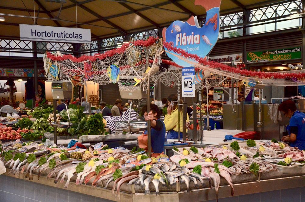 Covered market in Portugal